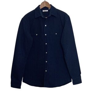 Gustin Men's Navy Casual Button Down Shirt